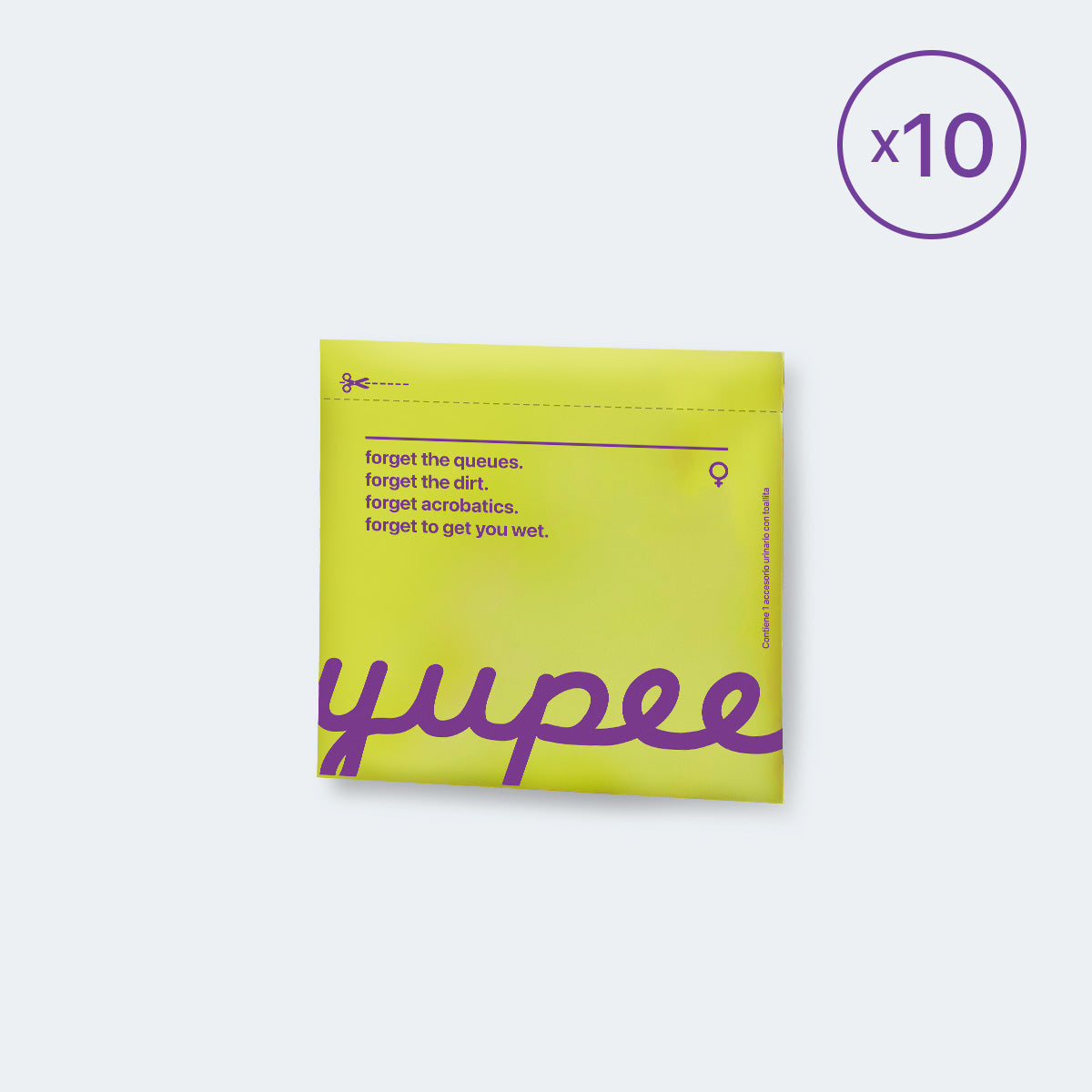 Urinario femenino portatil Yupee - Pack 10 unidades